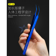 B AND R BT-14 PRECISION LENGTHENED ANTI-STATIC STAINLESS STEEL TWEEZER