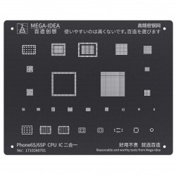 Mega Idea IPhone 6S/6SP  Reballing Black Stencil